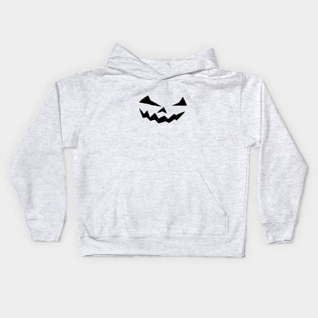 Halloween Pumpkin Face Kids Hoodie by ellenhenryart